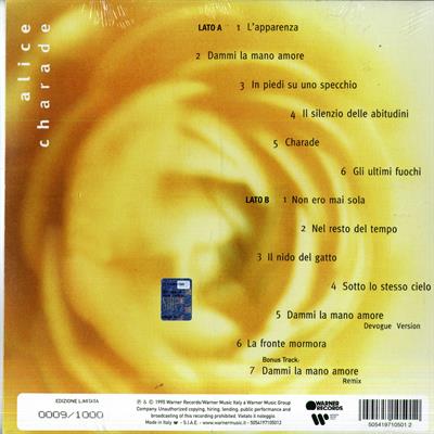 ALICE -CHARADE *VINILE LIMITATO E NUMERATO*