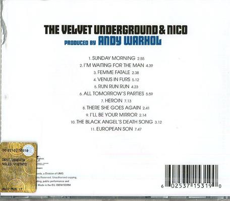 VELVET UNDERGROUND AND NICO -THE VELVET UNDERGROUND AND NICO