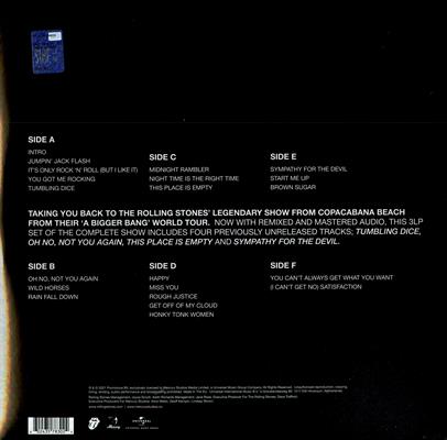 ROLLING STONES -A BIGGER BANG LIVE ON COPACABANA BEACH *3-LP*