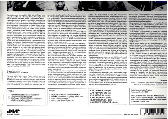 CHET BAKER/ART PEPPER -PLAYBOYS *LP*