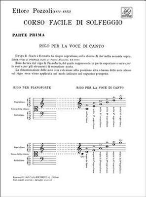 POZZOLI E.-CORSO FACILE DI SOLFEGGIO VOL 1