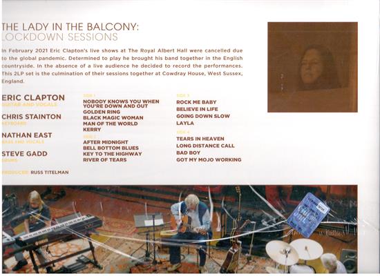 ERIC CLAPTON -THE LADY IN THE BALCONY: LOCKDOWN SESSIONS *2-LP*