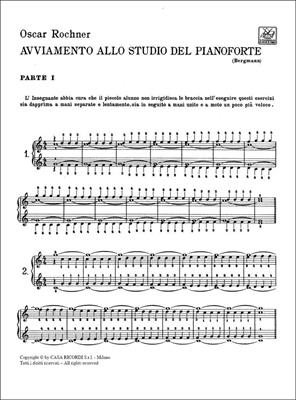ROCHNER O.-AVVIAMENTO ALLO STUDIO DEL PIANOFORTE PARTE 1