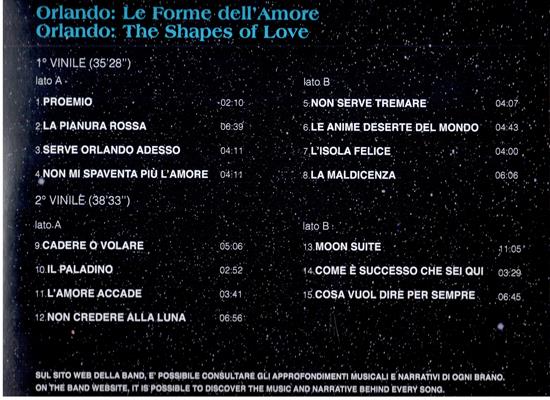 BANCO DEL MUTUO SOCCORSO -ORLANDO: LE FORME DELL'AMORE *LP+CD*