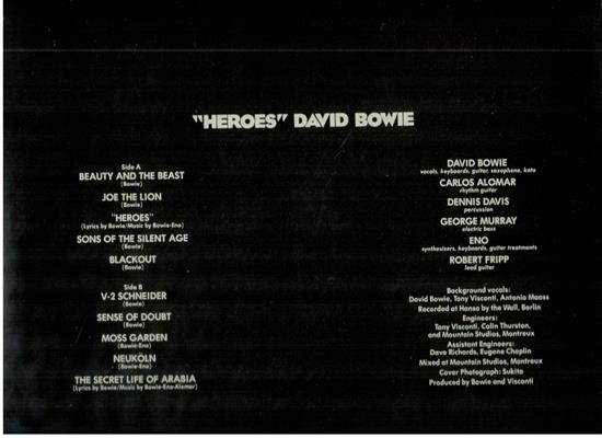 DAVID BOWIE -HEROES *VINILE COLORATO GRIGIO* *1977*