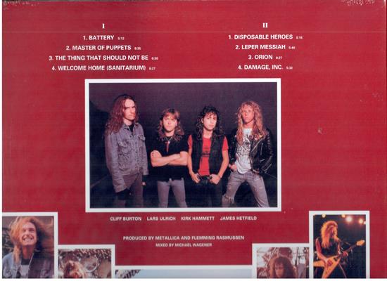 METALLICA -MASTER OF PUPPETS