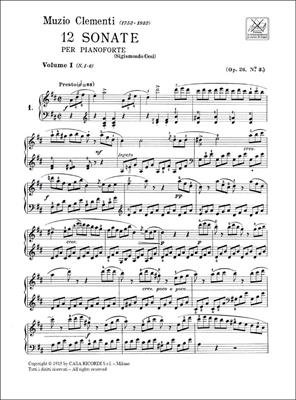 CLEMENTI M.-12 SONATE VOL 1 PER PIANOFORTE