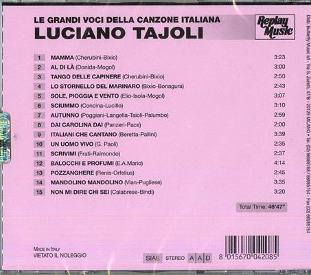 TAJOLI LUCIANO -LE GRANDI VOCI DELLA CANZONE ITALIANA