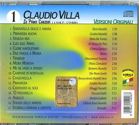 VILLA CLAUDIO -LE PRIME CANZONI VOL 1 1947-1948