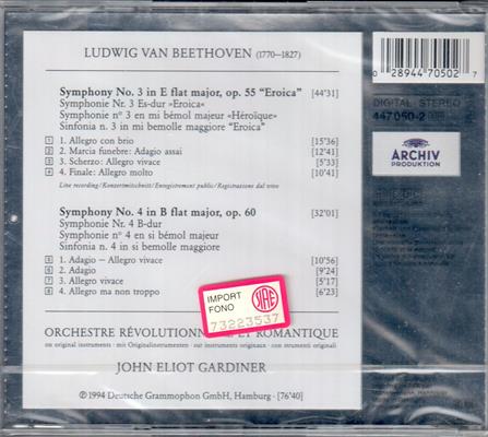 BEETHOVEN -SINFONIA N 3 4 OP 55 60 EROICA