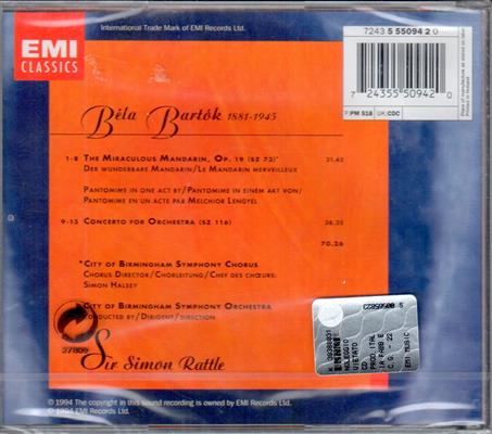BARTOK B.-IL MANDARINO MIRACOLOSO/CONCERTO PER ORCHESTRA