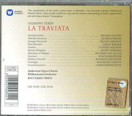 VERDI G.-LA TRAVIATA *SCOTTO/BRUSON/MUTI* *2-CD* *1982*