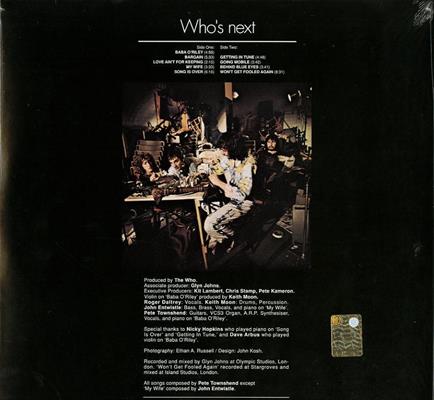 WHO -WHO'S NEXT *PICTURE DISC 50TH ANNIVERSARY*