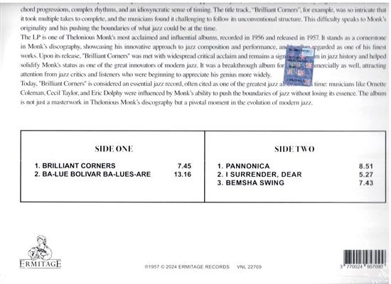 THELONIOUS MONK -BRILLANR CORNES *VINILE COLORATO GIALLO*