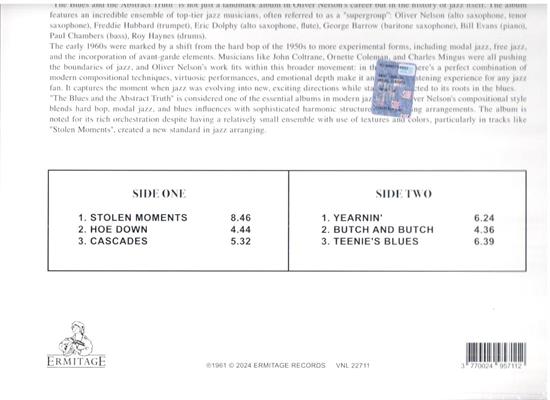 OLIVER NELSON -THE BLUES AND THE ABSTRACT TRUTH *VINILE GIALLO*