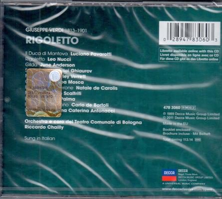 VERDI G.-RIGOLETTO *PAVAROTTI/NUCCI/CHAILLY* *1989*