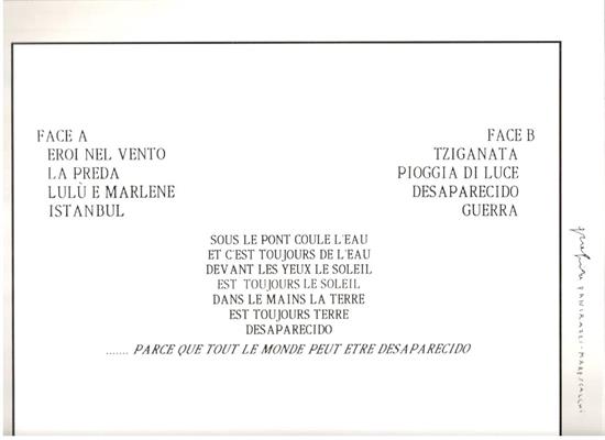 LITFIBA -DESAPARECIDO *40TH ANNIVERSARIO COVER FRANCESE*