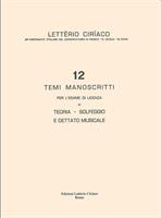 CIRIACO L.-12 TEMI MANOSCRITTI