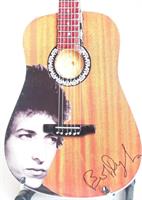 MINI CHITARRA DA COLLEZIONE IN LEGNO REPLICA BOB DYLAN