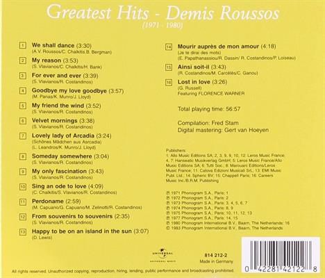 DEMIS ROUSSOS -GREATEST HITS *1983*