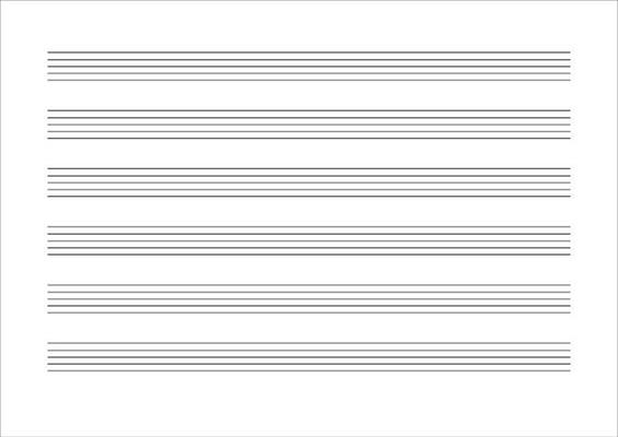 QUADERNO DI MUSICA 6 PENTAGRAMMI CARTA AVORIO