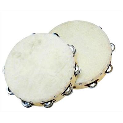 TAMBURELLO CON PELLE E DOPPI SONAGLI 12 30CM