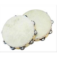 TAMBURELLO CON PELLE E DOPPI SONAGLI 12 30CM