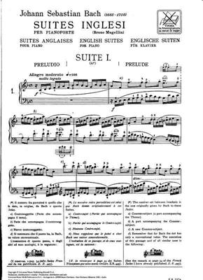 BACH J.S.-SUITES INGLESI *EDIZ.MUGELLINI*