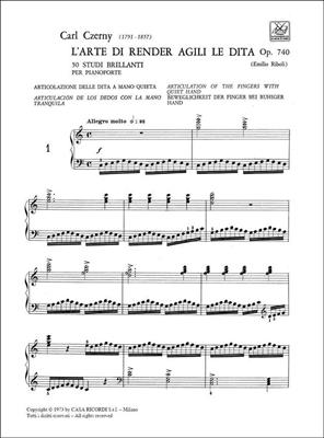 CZERNY -L'ARTE DI RENDER AGILI LE DITA OP 740 *REV.:RIBOLI*