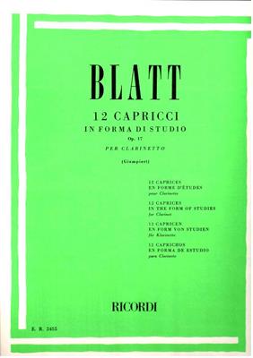 BLATT -12 CAPRICCI OP 17 IN FORMA DI STUDIO
