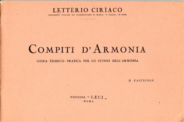 CIRIACO L.-COMPITI D'ARMONIA VOL 2