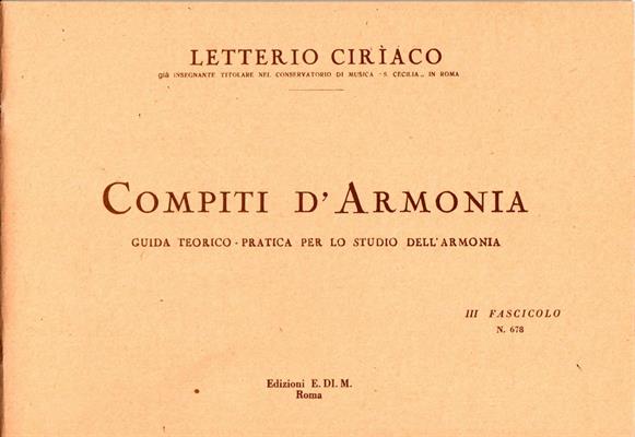 CIRIACO L.-COMPITI D'ARMONIA VOL 3