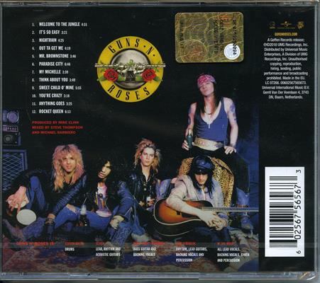 GUNS N' ROSES -APPETITE FOR DESTRUCTION *2018*