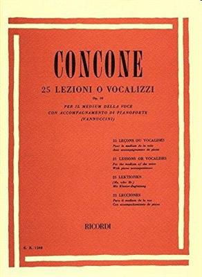 CONCONE G.-25 LEZIONI O VOCALIZZI OP 10