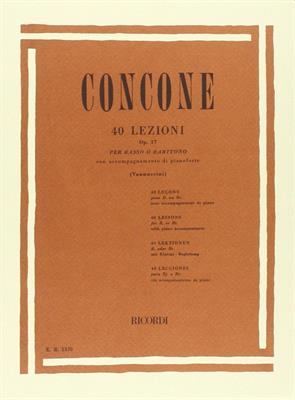 CONCONE G.-40 LEZIONI OP 17 PER BASSO O BARITONO