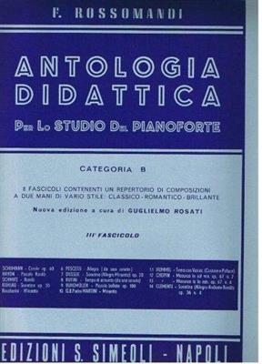 ROSSOMANDI F.-ANTOLOGIA PIANIS. CAT.B-FASC.3