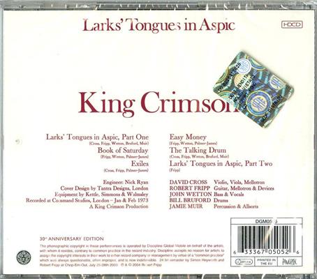 KING CRIMSON -LARKS' TOUGUES IN ASPIC *1973*