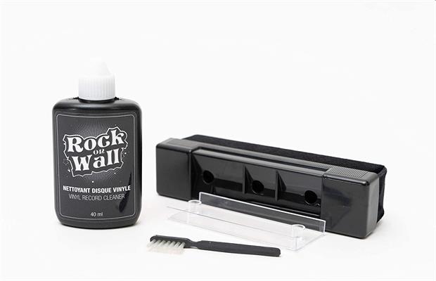 KIT SPAZZOLA E LIQUIDO PER PULIZIA VINILE ROCK ON WALL
