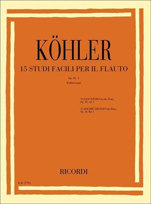 KOHLER E.-15 STUDI FACILI OP 33 VOL 1 PER FLAUTO TRAVERSO