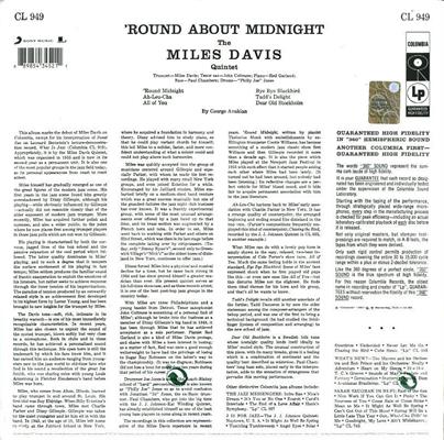 MILES DAVIS -ROUND ABOUT MIDNIGHT *1957* *LP*