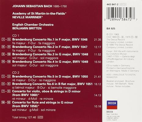 BACH J.S.-CONCERTI BRANDEBURGHESI/CONC. VL FL E ARCHI
