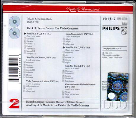 BACH J.S.-4 SUITES ORCH./CONC. PER VIOLINO