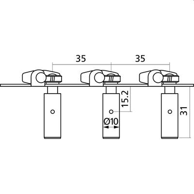 MECCANICA PER CHITARRA CLASSICA 6 CORDE PIASTRA IN NICKEL