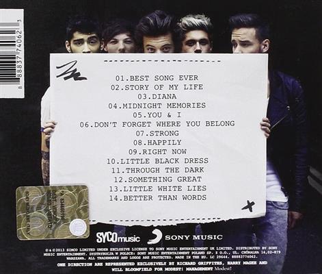 ONE DIRECTION -MIDNIGHT MEMORIES *2013*